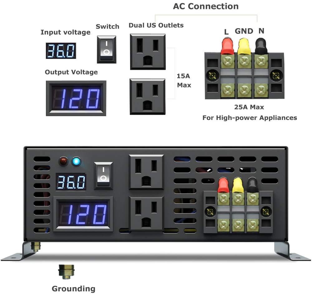 Off Grid Pure Sine Wave Solar  - đánh giá và giá Pure Sine Wave Inverter 5000W 48V 220V