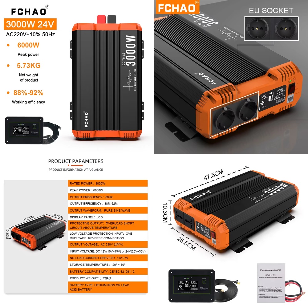 Pure Sine Wave Off Grid Invert - đánh giá và giá Off Grid Solar Inverter 48V 6000W