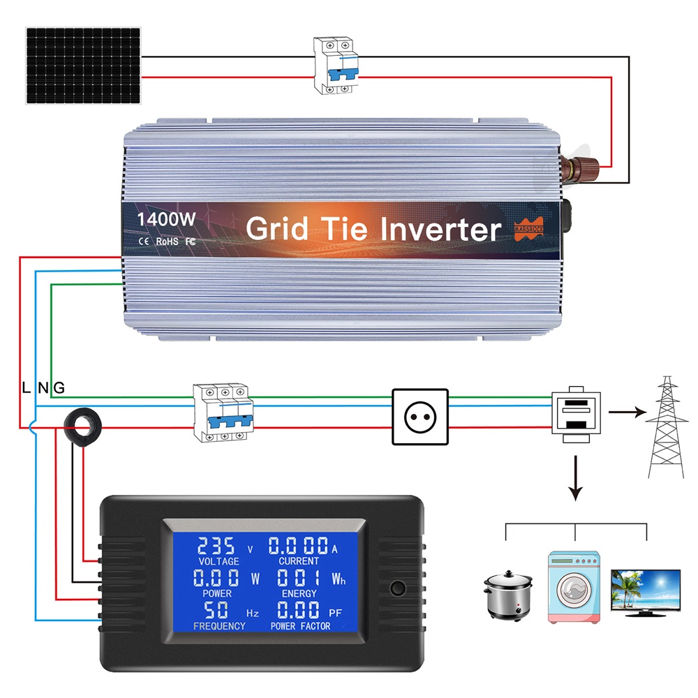18V 24V 36V 1400W Năng Lượng M - đánh giá và giá Micro Inverter 1400W Solar Grid Tie